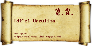 Mözl Urzulina névjegykártya